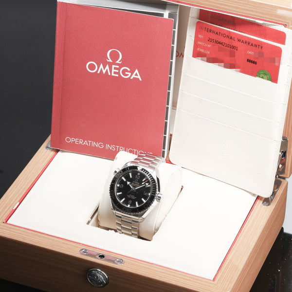 Omega Seamaster 2023 Complete 43.5mm Stainless Steel Black Ceramic Dial Black Ceramic Unidirectional Diving Bezel Stainless Steel Bracelet  215.30.44.21.01.001