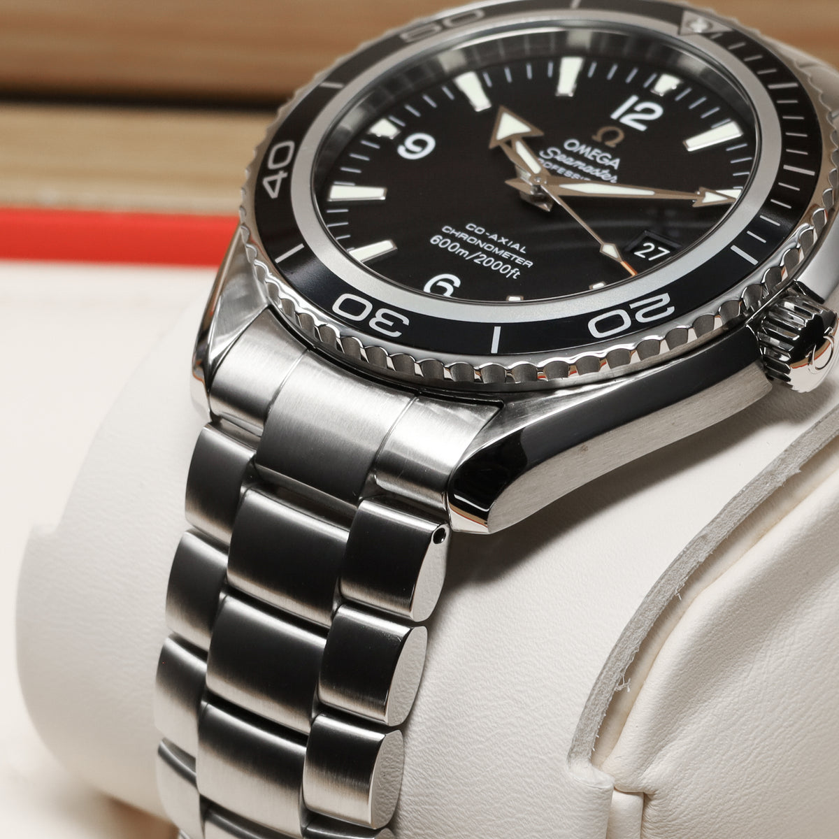 Omega Seamaster 45.5mm Stainless Steel Black Dial Black Aluminum Bezel Stainless Steel Bracelet 22005000