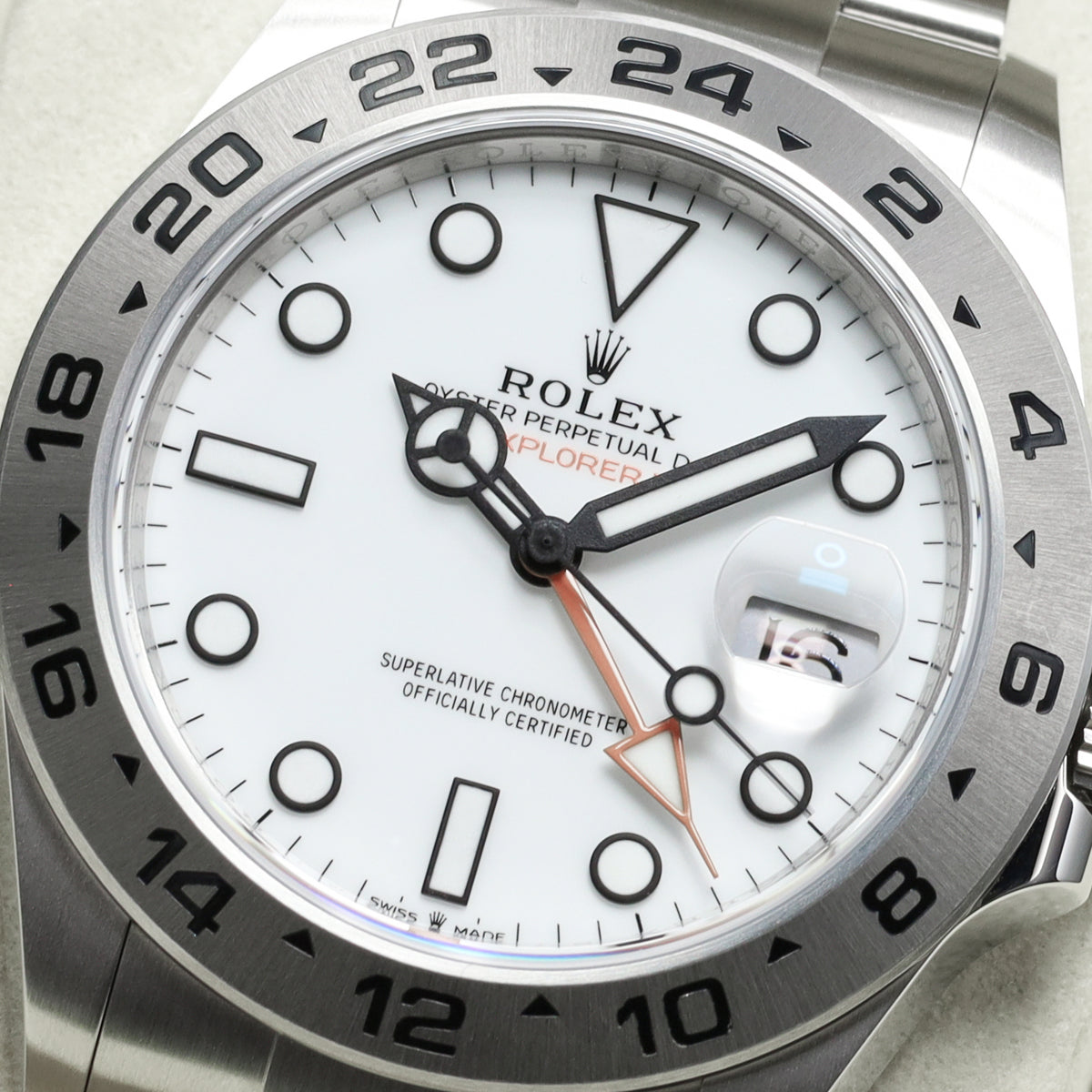 Rolex Explorer II Polar 2026 Complete 42mm Oystersteel White Dial Fixed Oystersteel 24-Hour Bezel Oyster Bracelet 226570