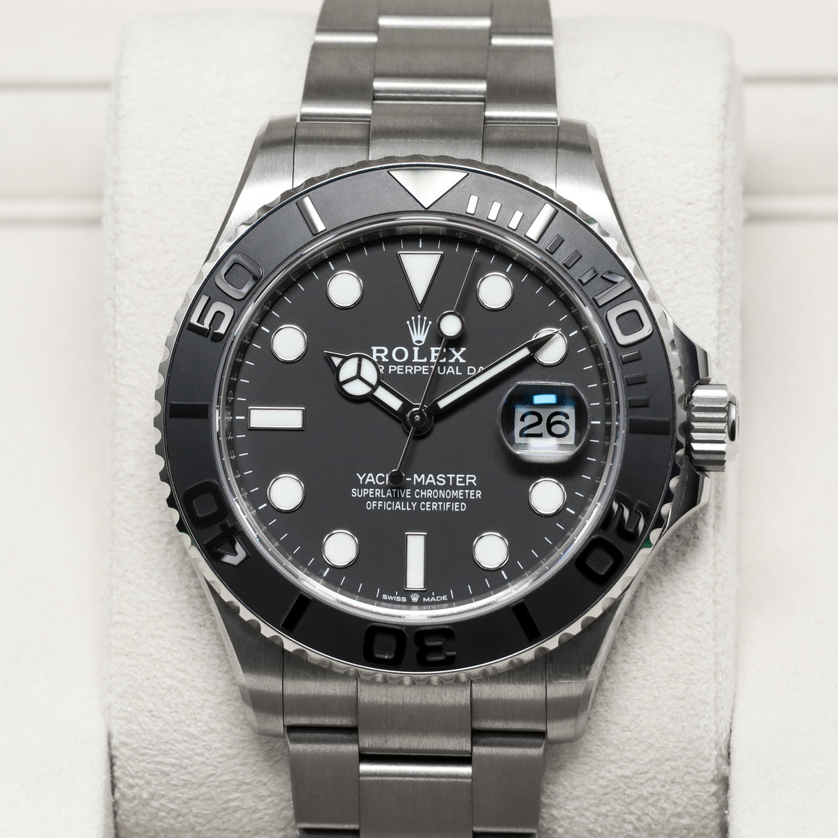 Rolex Yacht Master Complete 42mm RLX Titanium Black Dial Black Cerachrom Ceramic Bezel RLX Titanium Oyster Bracelet 226627