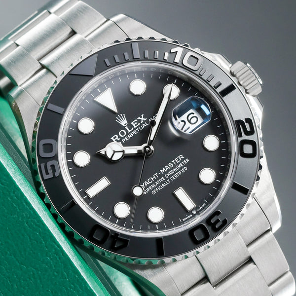 Rolex Yacht Master 2025 Complete 42mm RLX Titanium Black Dial Black Cerachrom Ceramic Bezel RLX Titanium Oyster Bracelet 226627