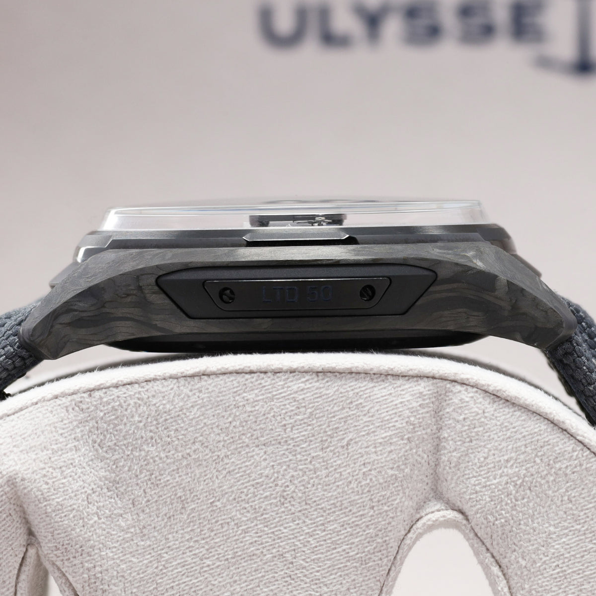 Ulysse Nardin Freak 2025 43mm Carbon and Titanium Blue Openworked Display Dial Carbon Bezel Black Rubber Leather Strap with Folding Clasp 2303-270LE-3A