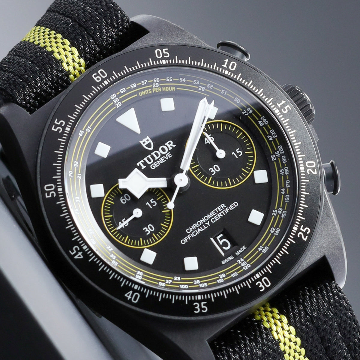 Tudor Pelagos 2025 Complete 42mm Carbon Composite Black with Yellow Accents Dial Carbon Composite Bezel Black Fabric Strap 25827KNJN
