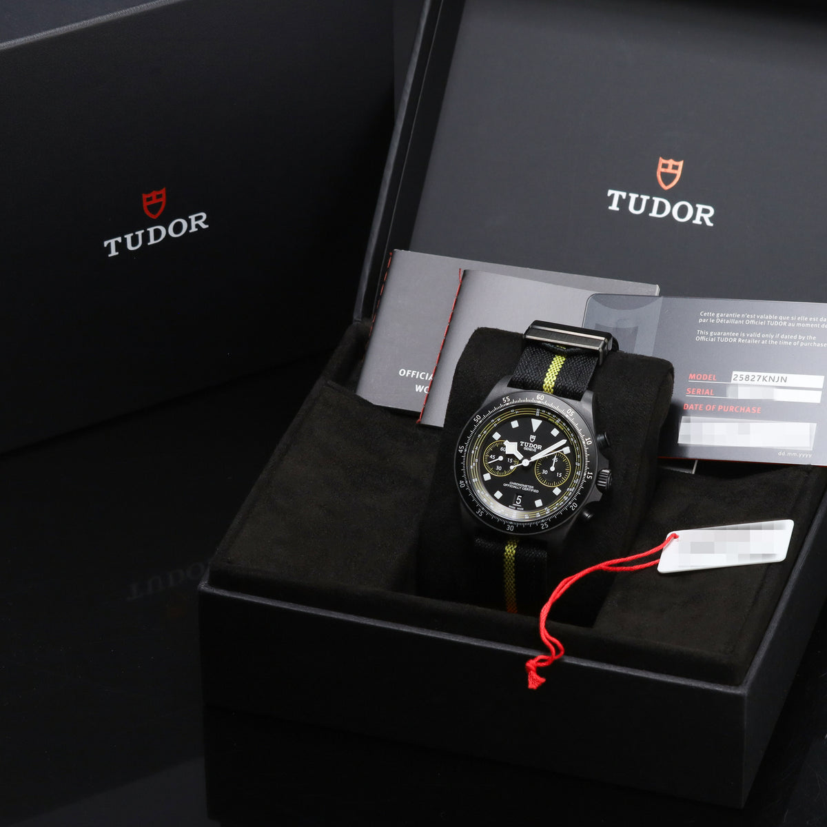 Tudor Pelagos 2025 Complete 42mm Carbon Composite Black with Yellow Accents Dial Carbon Composite Bezel Black Fabric Strap 25827KNJN