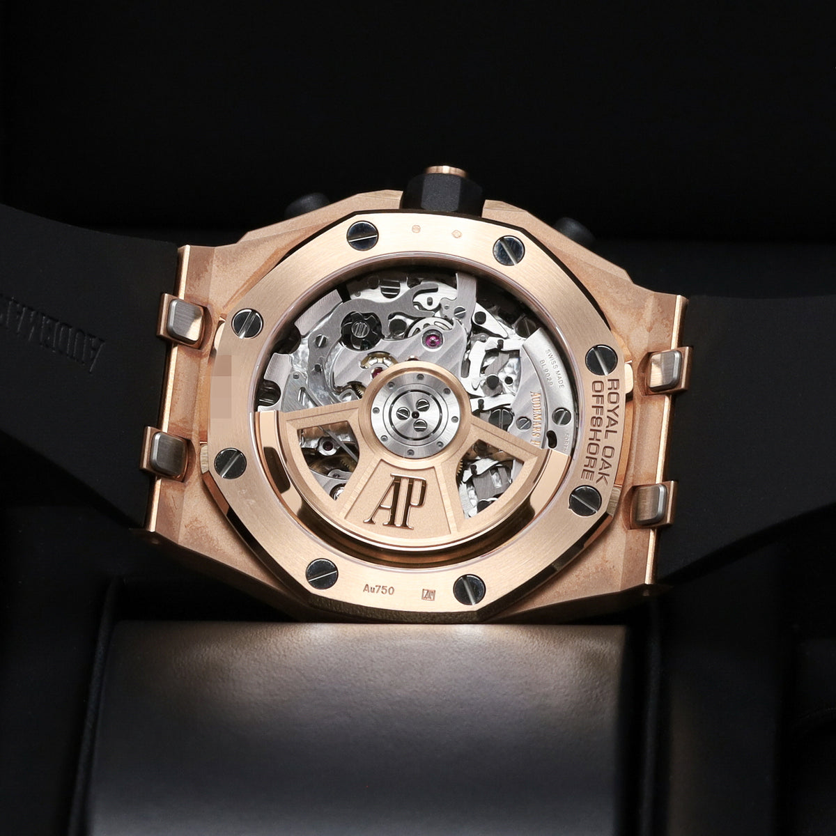 Audemars Piguet Royal Oak Offshore 2026 Complete 42mm 18k Rose Gold Grey with "Mega Tapisserie" Dial Grey Rubberclad Bezel Black Rubber Strap 26238OK.OO.A002CA.01