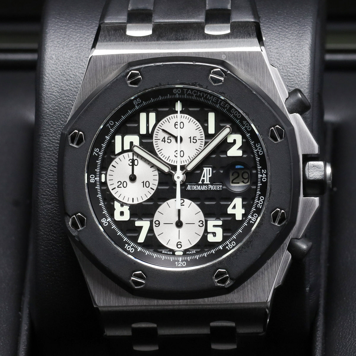 Audemars Piguet Royal Oak Offshore 42mm Stainless Steel Black Dial Black Rubberclad Bezel Black Rubber Strap 25940SK