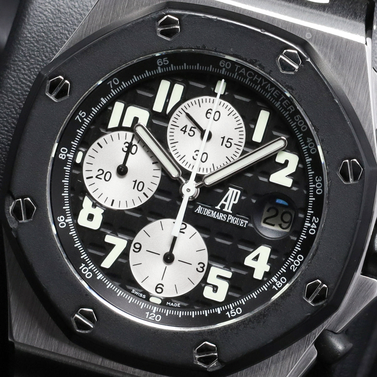 Audemars Piguet Royal Oak Offshore 42mm Stainless Steel Black Dial Black Rubberclad Bezel Black Rubber Strap 25940SK