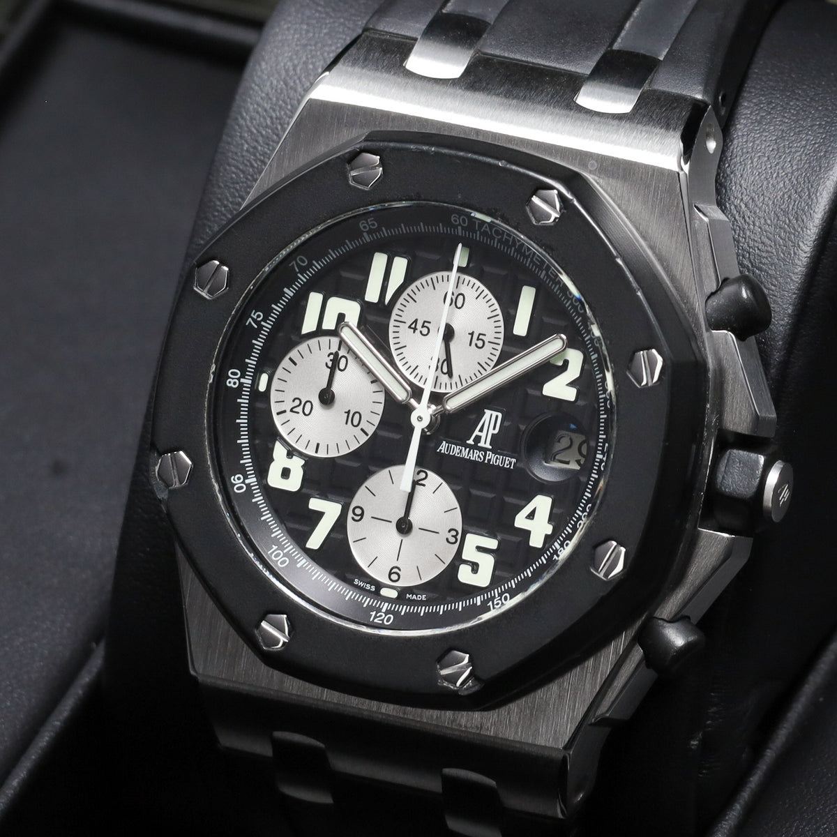 Audemars Piguet Royal Oak Offshore 42mm Stainless Steel Black Dial Black Rubberclad Bezel Black Rubber Strap 25940SK