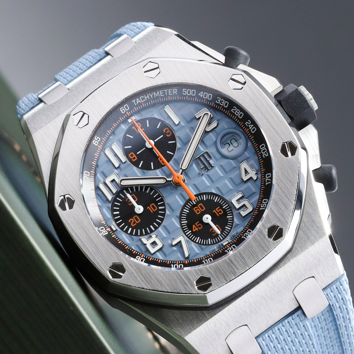 Audemars Piguet Royal Oak Offshore 2025 Complete 42mm Stainless Steel Blue Dial Stainless Steel Bezel Blue Rubber Strap 26238ST