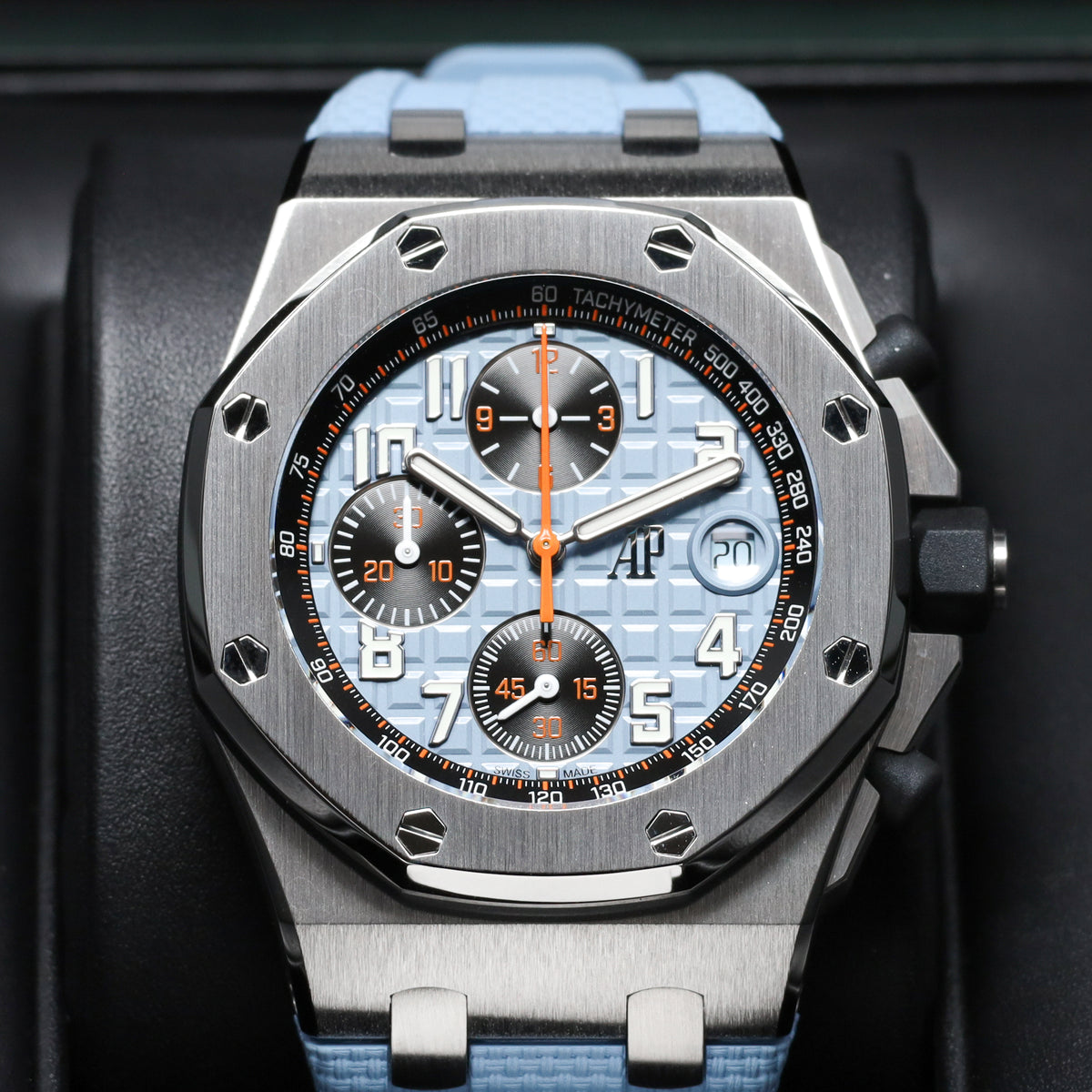 Audemars Piguet Royal Oak Offshore 2025 Complete 42mm Stainless Steel Blue Dial Stainless Steel Bezel Blue Rubber Strap 26238ST