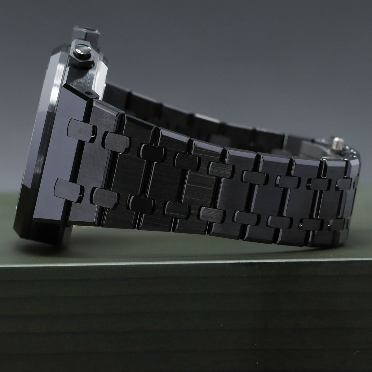 Audemars Piguet Royal Oak Complete Black Ceramic Black “Grande Tapisserie” Dial Black Ceramic Bezel Black Ceramic Integrated Bracelet 26240CE
