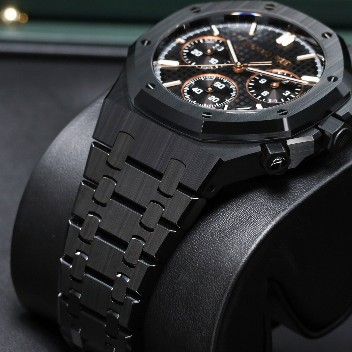 Audemars Piguet Royal Oak Complete Black Ceramic Black “Grande Tapisserie” Dial Black Ceramic Bezel Black Ceramic Integrated Bracelet 26240CE
