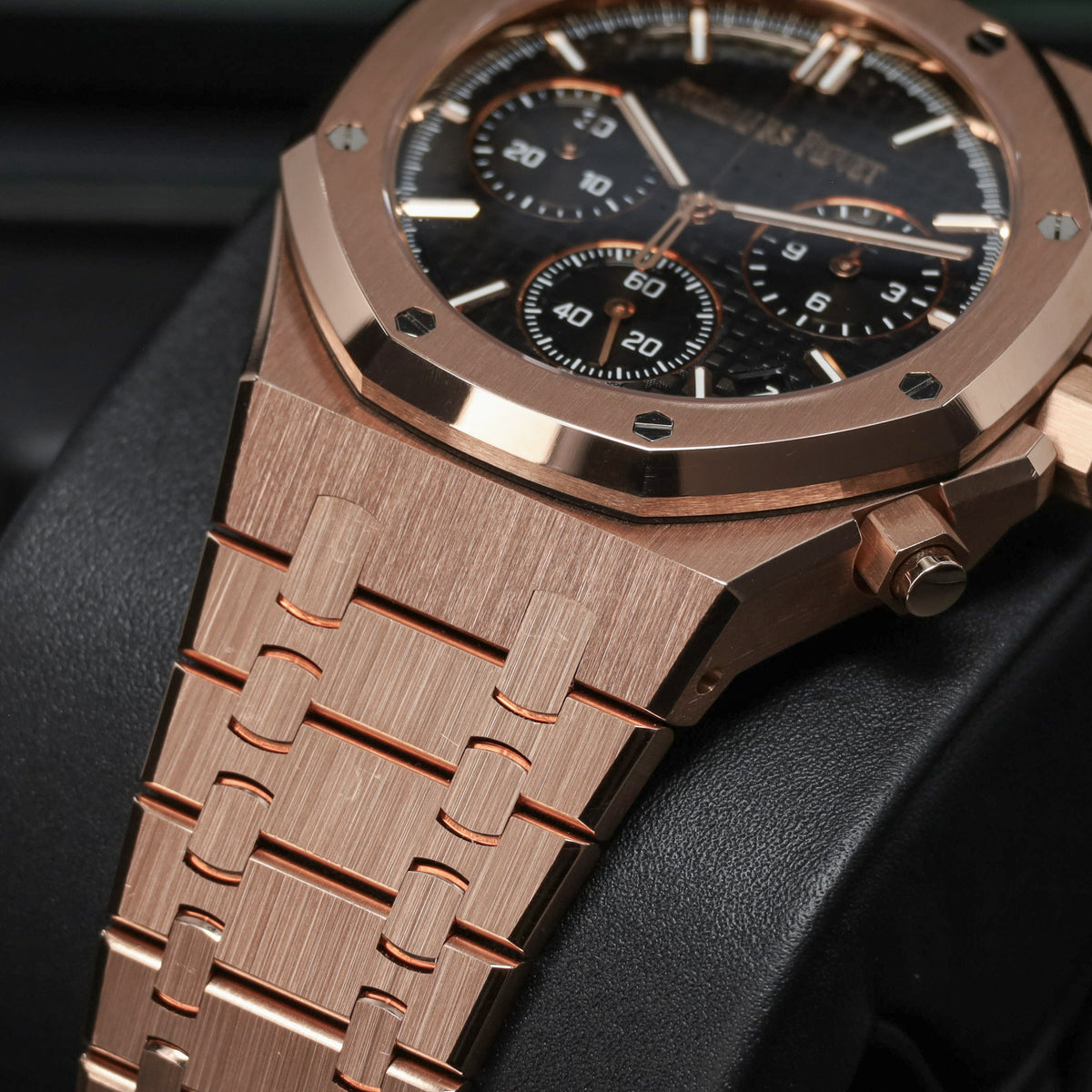 Audemars Piguet Royal Oak 2022 Complete 41mm 18k Rose Gold Black with Grande Tapisserie Dial 18k Rose Gold Bezel 18k Rose Gold Bracelet 26240OR.OO.1320OR.02