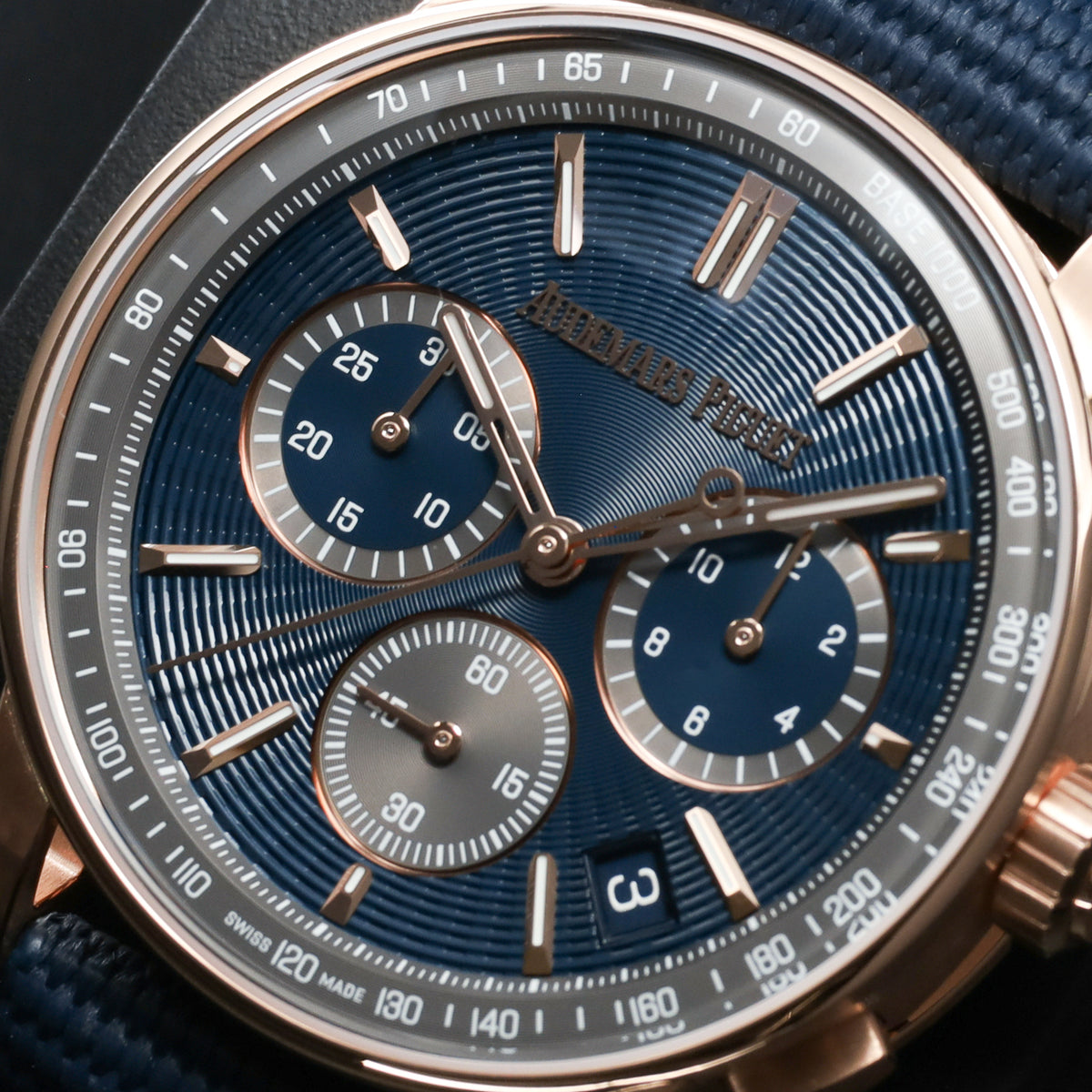 Audemars Piguet Code 11.59 2026 Complete 41mm 18k Rose Gold Blue Dial 18k Rose Gold Polished Bezel Blue Rubber Strap with 18k Rose Gold Pin Buckle 26393OR.OO.A348KB.01