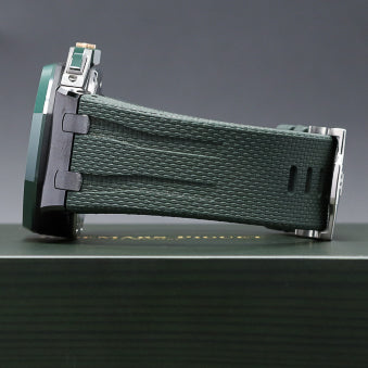 Audemars Piguet Royal Oak Offshore  Complete 44mm Black Ceramic Green Méga Tapisserie Dial Green Ceramic Bezel Green Rubber Strap 26405CE