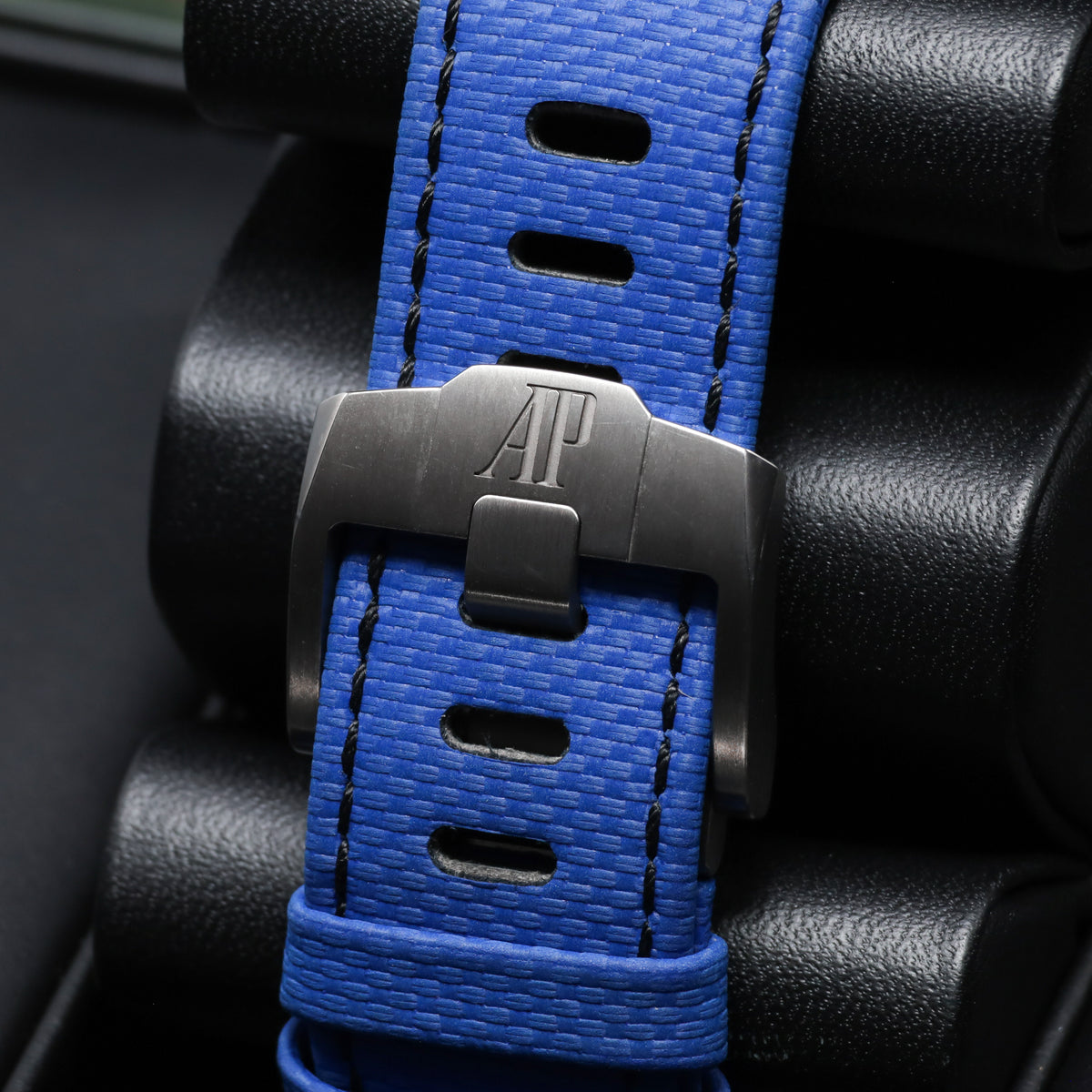 Audemars Piguet  Royal Oak Offshore 2023 Complete 43mm Black Ceramic Blue “Méga Tapisserie” Dial Blue Ceramic Bezel Blue Rubber Strap 26420CE..OO.A043VE.01