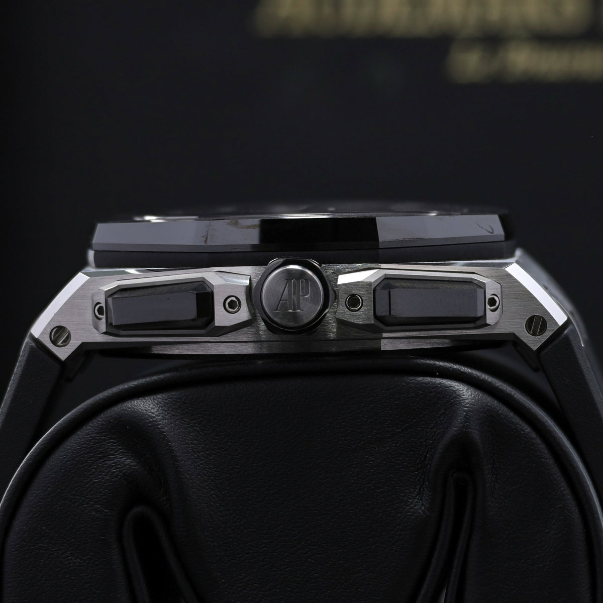 Audemars Piguet Royal Oak Offshore 2022 Complete 43mm Stainless Steel Taupe "Méga Tapisserie"  Dial Black Ceramic Bezel Rubber Strap 26420SO.OOA600CA.01