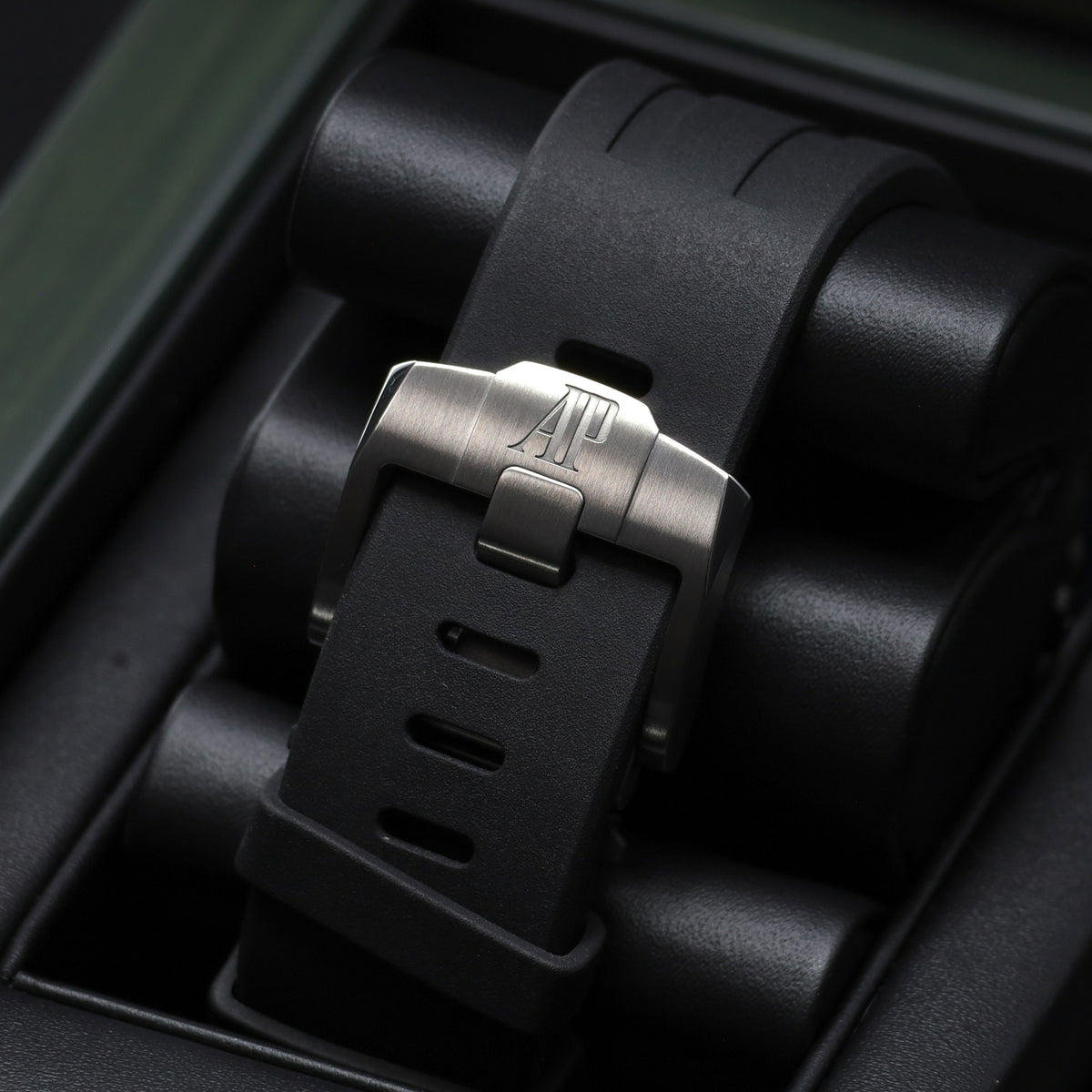 Audemars Piguet Royal Oak Offshore 2022 Complete 43mm Stainless Steel Taupe "Méga Tapisserie"  Dial Black Ceramic Bezel Rubber Strap 26420SO.OOA600CA.01