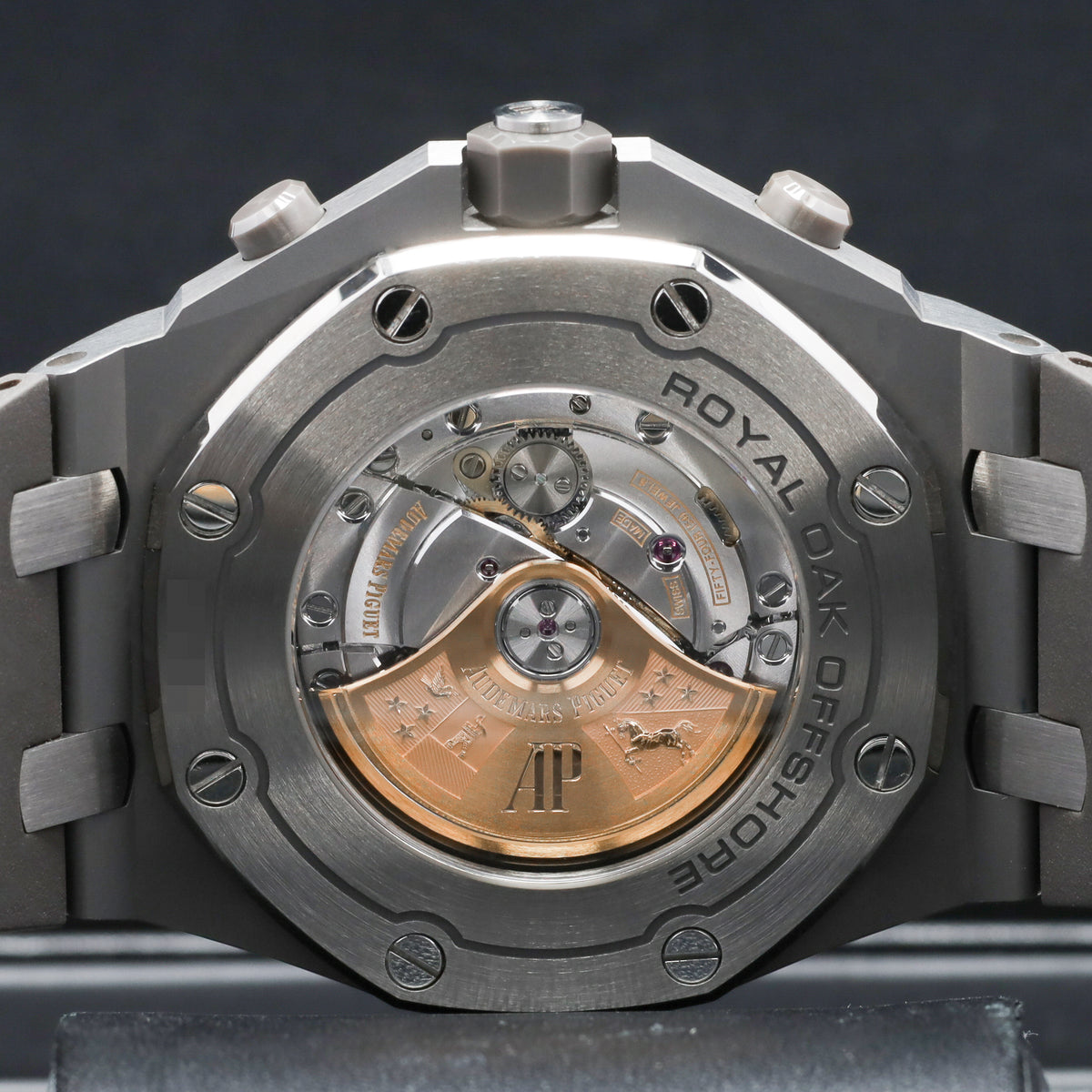 Audemars Piguet Royal Oak Offshore 2019 Complete 42mm Titanium Grey “Méga Tapisserie” Dial Grey Ceramic Bezel Grey Rubber Strap with Titanium Pin Buckle  26470IO
