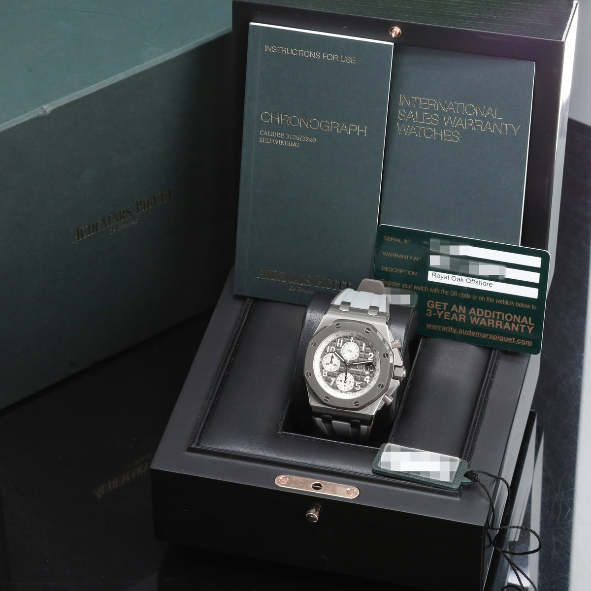 Audemars Piguet  Royal Oak Offshore 2022 Complete 42mm Titanium Grey “Méga Tapisserie” Dial Grey Ceramic Bezel Grey Rubber Strap with Titanium Pin Buckle  26470IO