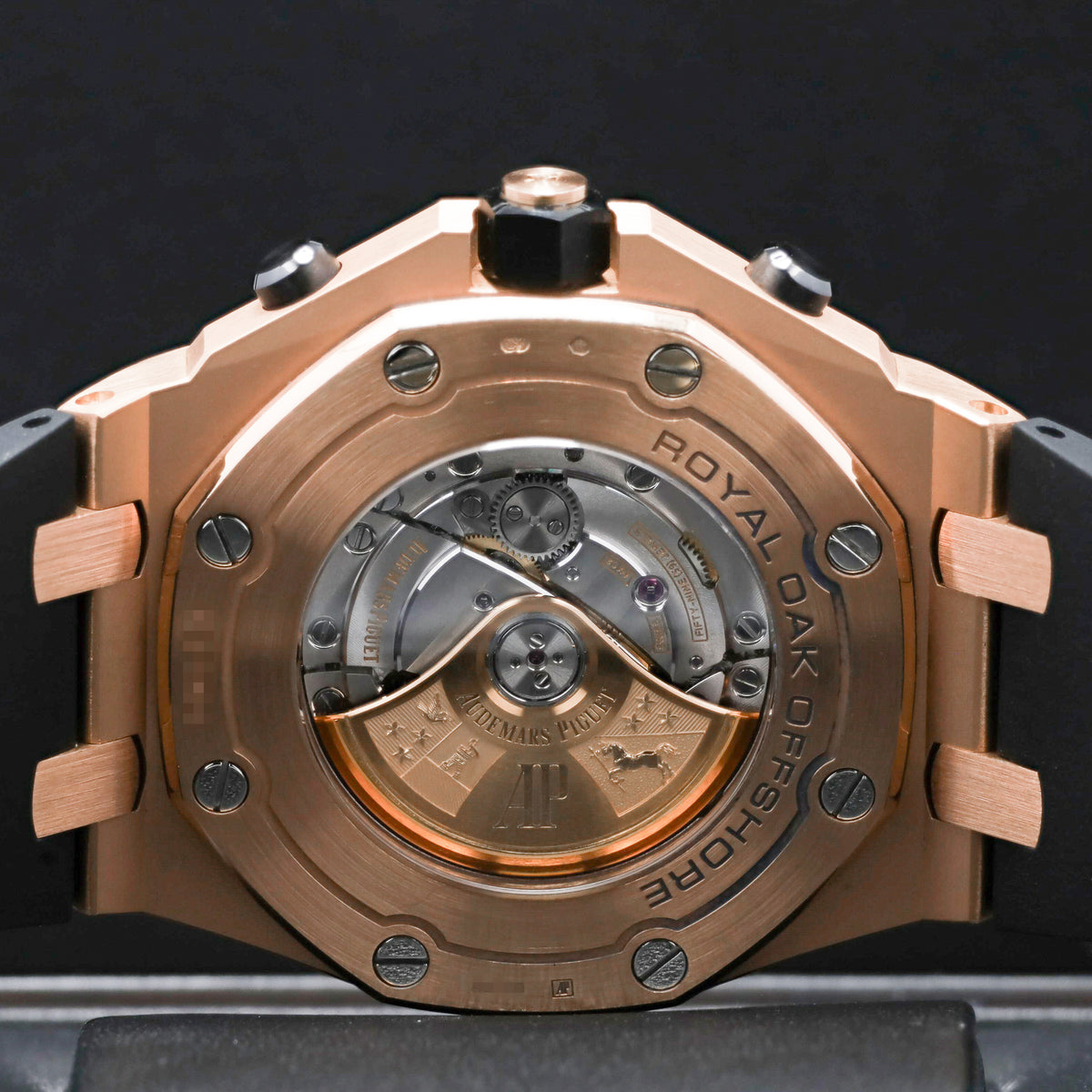 Audemars Piguet Royal Oak 2019 Complete 42mm 18k Rose Gold Rhodium / Grey “Méga Tapisserie” Dial 18k Rose Gold Bezel Grey Alligator Leather Strap with Rose Gold Folding Clasp 26470OR.OO.A125CR.01