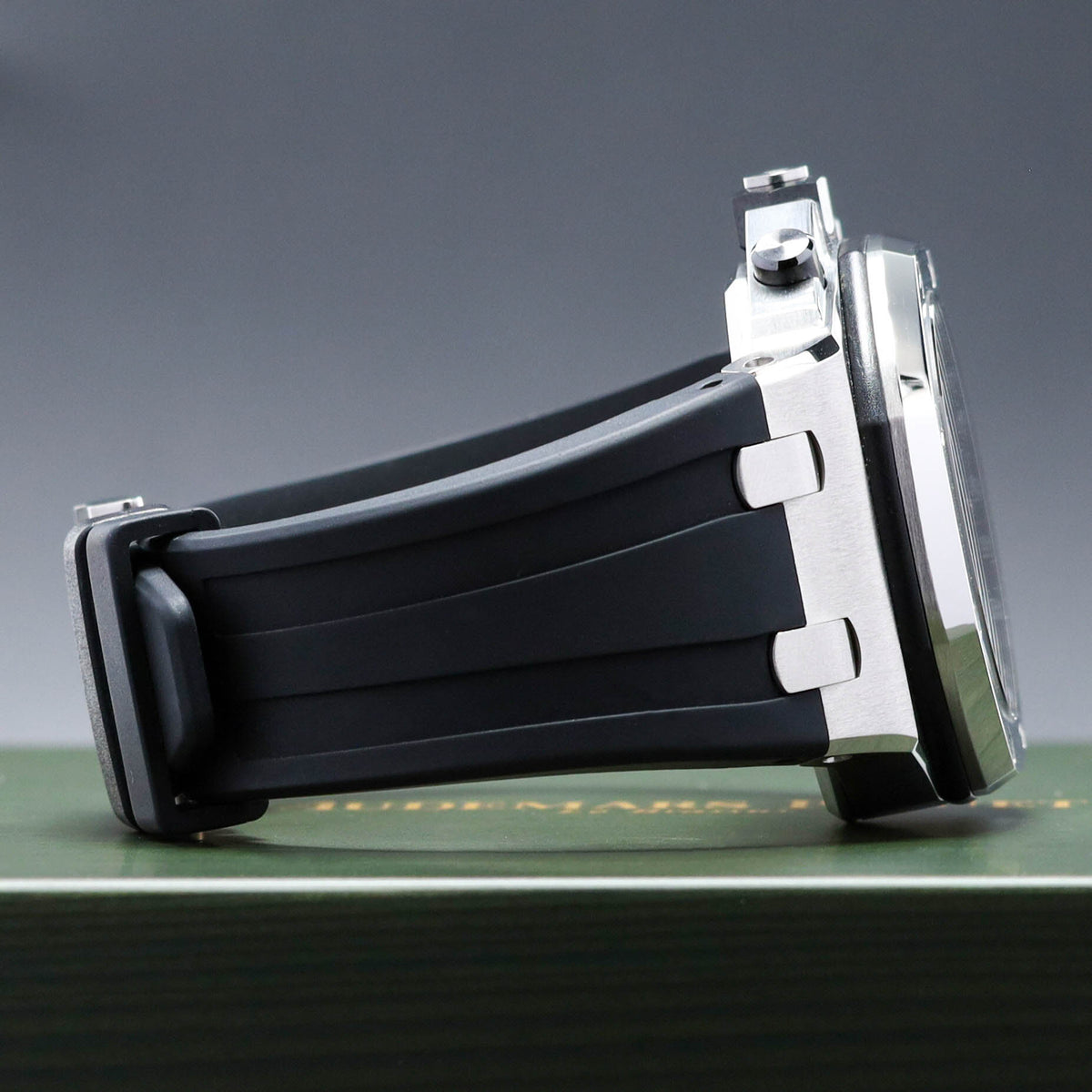 Audemars Piguet Royal Oak Offshore Vampire 42mm Stainless Steel Black With Red Accents Black Ceramic Bezel Black Rubber Strap 26470ST