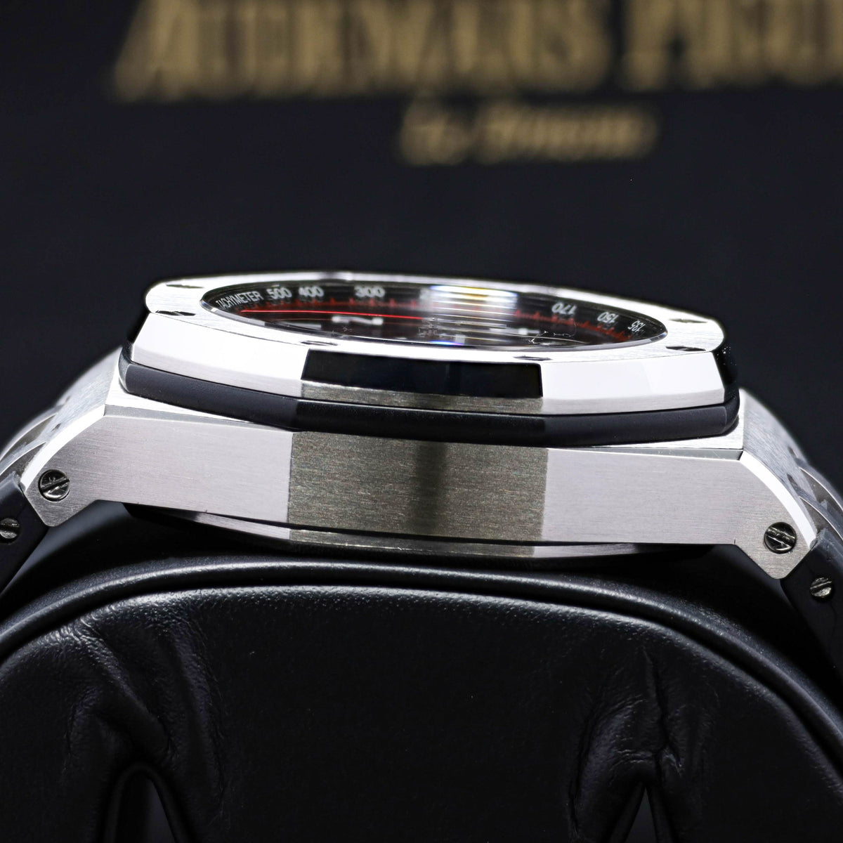 Audemars Piguet Royal Oak Offshore Vampire 42mm Stainless Steel Black With Red Accents Black Ceramic Bezel Black Rubber Strap 26470ST