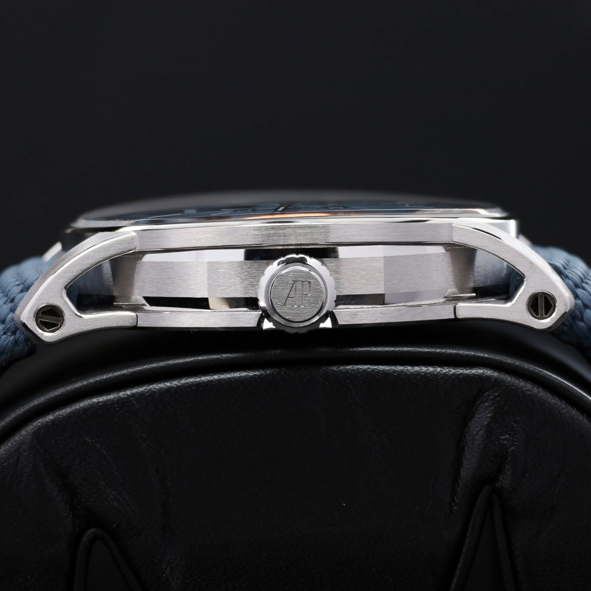 Audemars Piguet  Code 11.59 Complete 41mm 18k White Gold Smoked Blue Dial 18k White Gold Bezel Blue Textured Rubber Strap with Calfskin Lining and White Gold Folding Clasp 26494BC.OO.D350KB.01