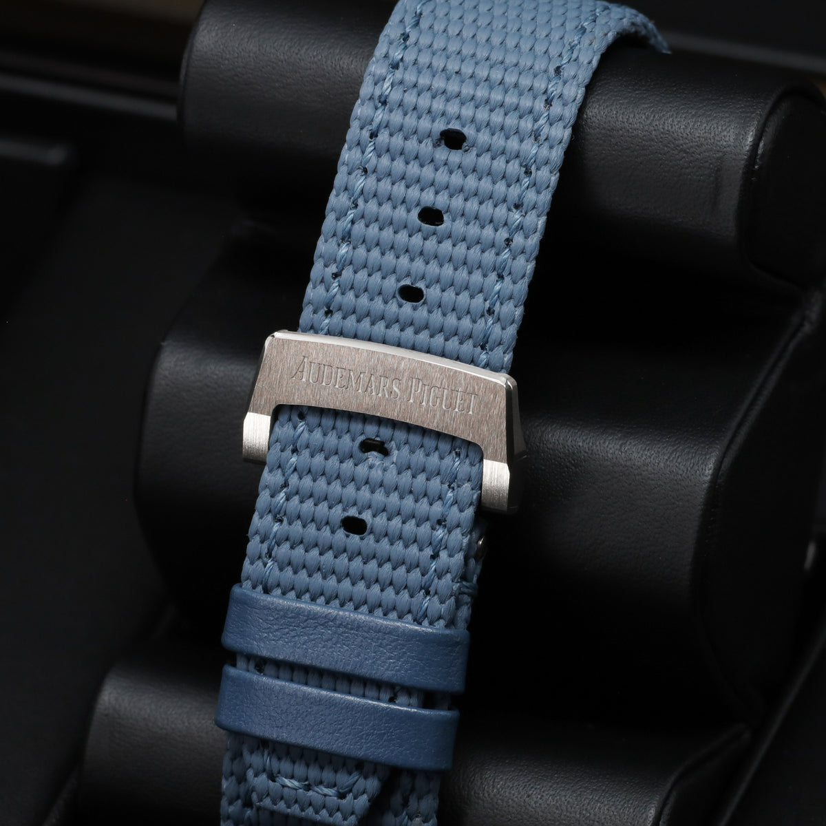 Audemars Piguet  Code 11.59 Complete 41mm 18k White Gold Smoked Blue Dial 18k White Gold Bezel Blue Textured Rubber Strap with Calfskin Lining and White Gold Folding Clasp 26494BC.OO.D350KB.01