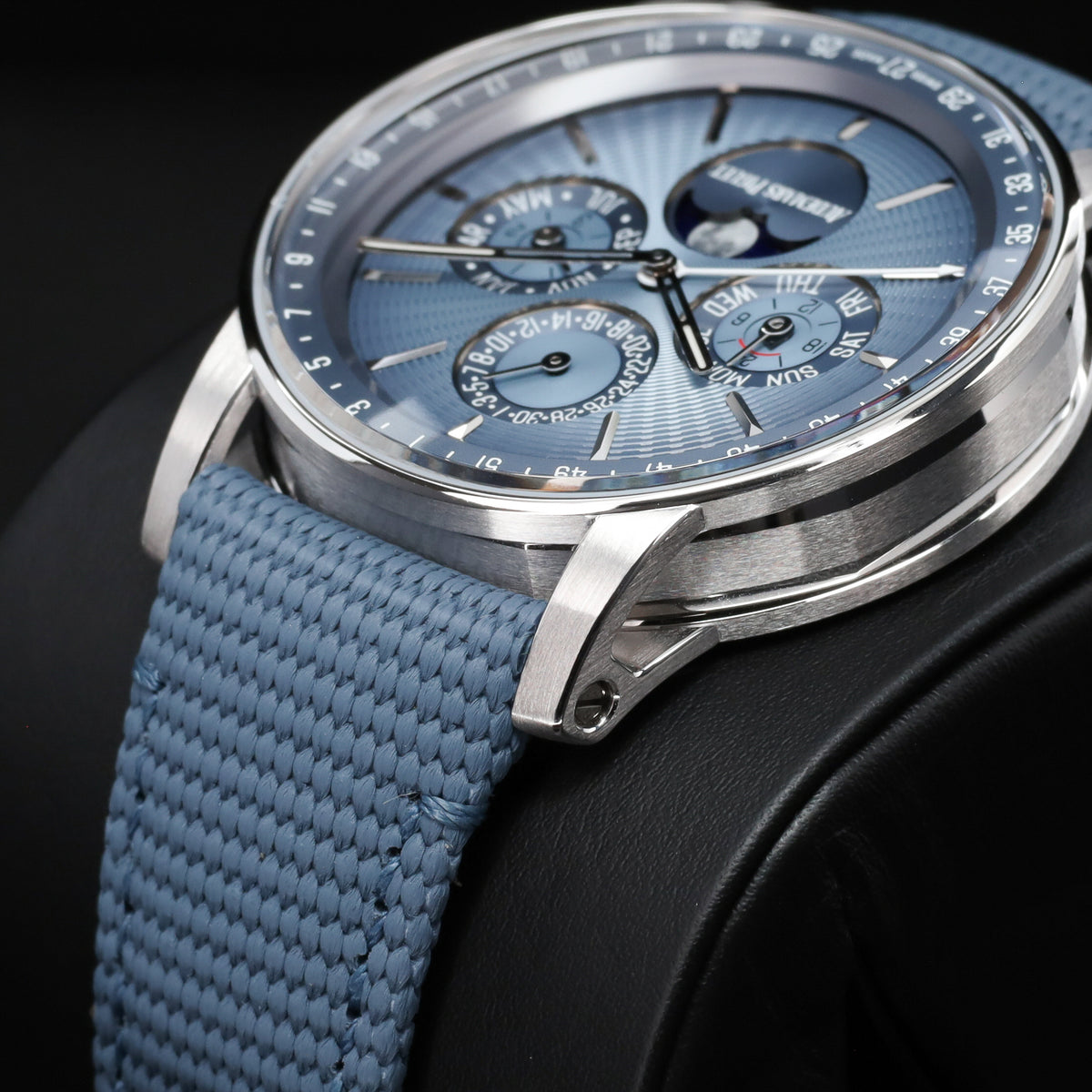 Audemars Piguet  Code 11.59 Complete 41mm 18k White Gold Smoked Blue Dial 18k White Gold Bezel Blue Textured Rubber Strap with Calfskin Lining and White Gold Folding Clasp 26494BC.OO.D350KB.01
