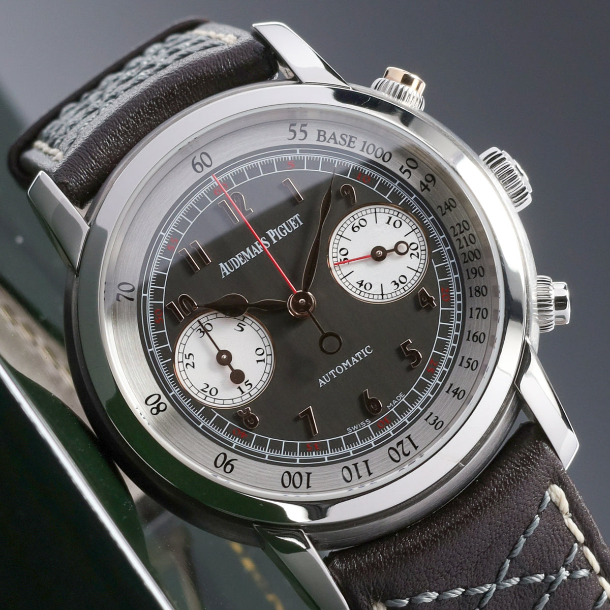 Audemars Piguet Jules Complete 41mm Titanium Grey Dial Titanium Bezel Leather Strap 26558TI.OO.D080VE.01