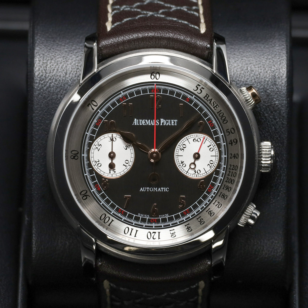 Audemars Piguet Jules 41mm Titanium Grey Dial Titanium Bezel Leather Strap 26558TI.OO.D080VE.01