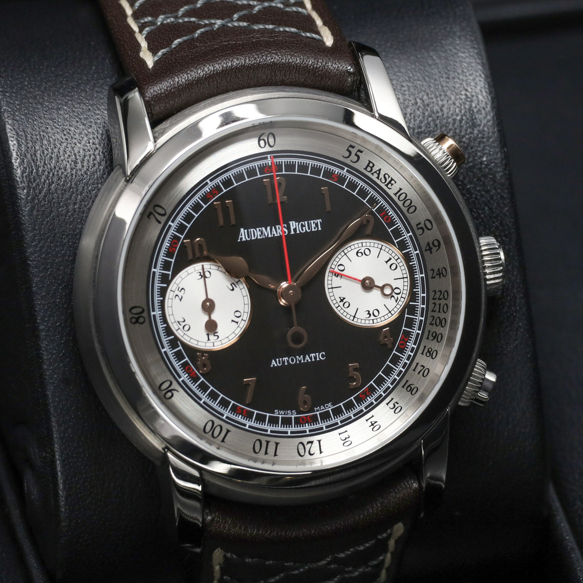 Audemars Piguet Jules 41mm Titanium Grey Dial Titanium Bezel Leather Strap 26558TI.OO.D080VE.01