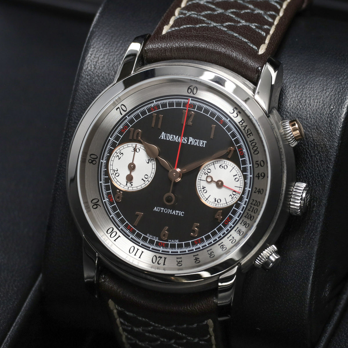 Audemars Piguet Jules 41mm Titanium Grey Dial Titanium Bezel Leather Strap 26558TI.OO.D080VE.01