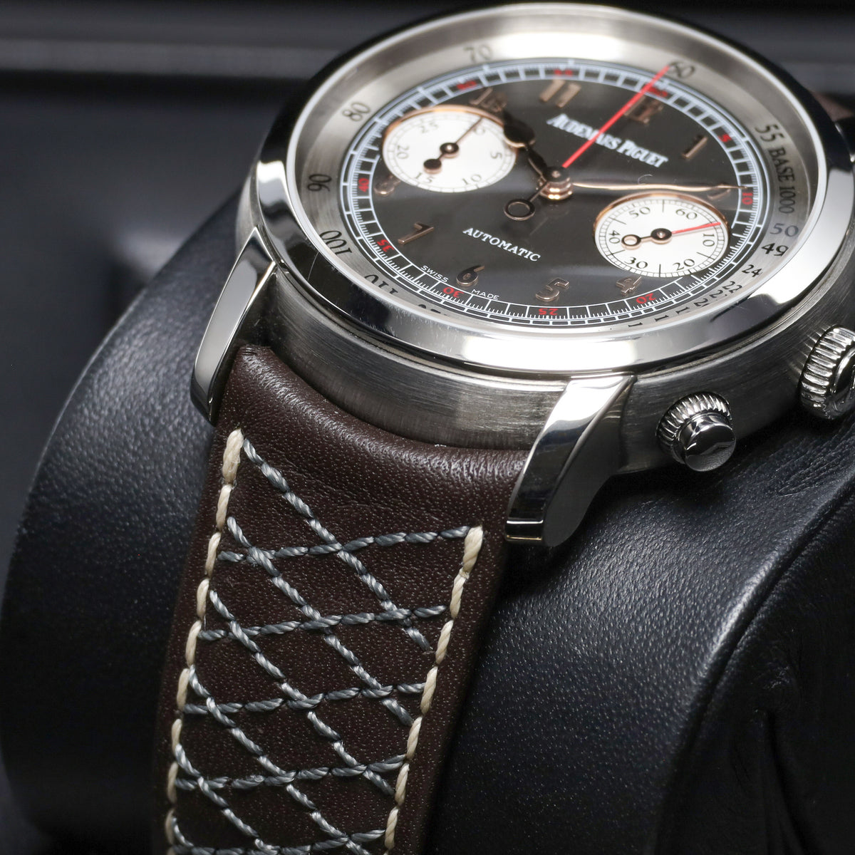 Audemars Piguet Jules 41mm Titanium Grey Dial Titanium Bezel Leather Strap 26558TI.OO.D080VE.01