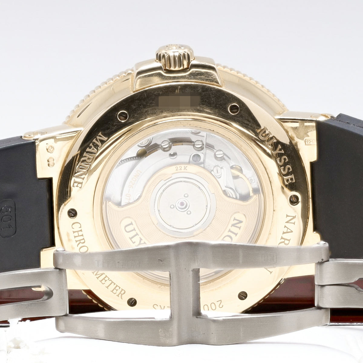 Ulysse Nardin Maxi Marine 2011 Complete 43mm 18k Rose Gold Black Dial 18k Rose Gold Bezel 18k Rose Gold Bracelet  266-67