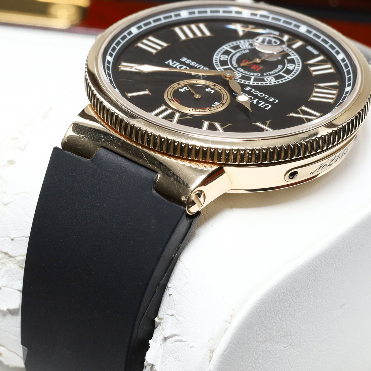 Ulysse Nardin Maxi Marine 2011 Complete 43mm 18k Rose Gold Black Dial 18k Rose Gold Bezel 18k Rose Gold Bracelet  266-67