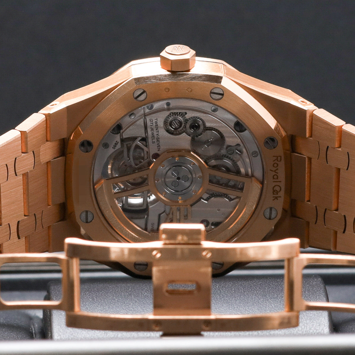 Audemars Piguet Royal Oak Tourbillon Complete 41mm 18k Rose Gold Blue Grande Tapisserie Dial 18k Rose Gold 18k Rose Gold Integrated Bracelet 26730OR.OO.1320OR.02