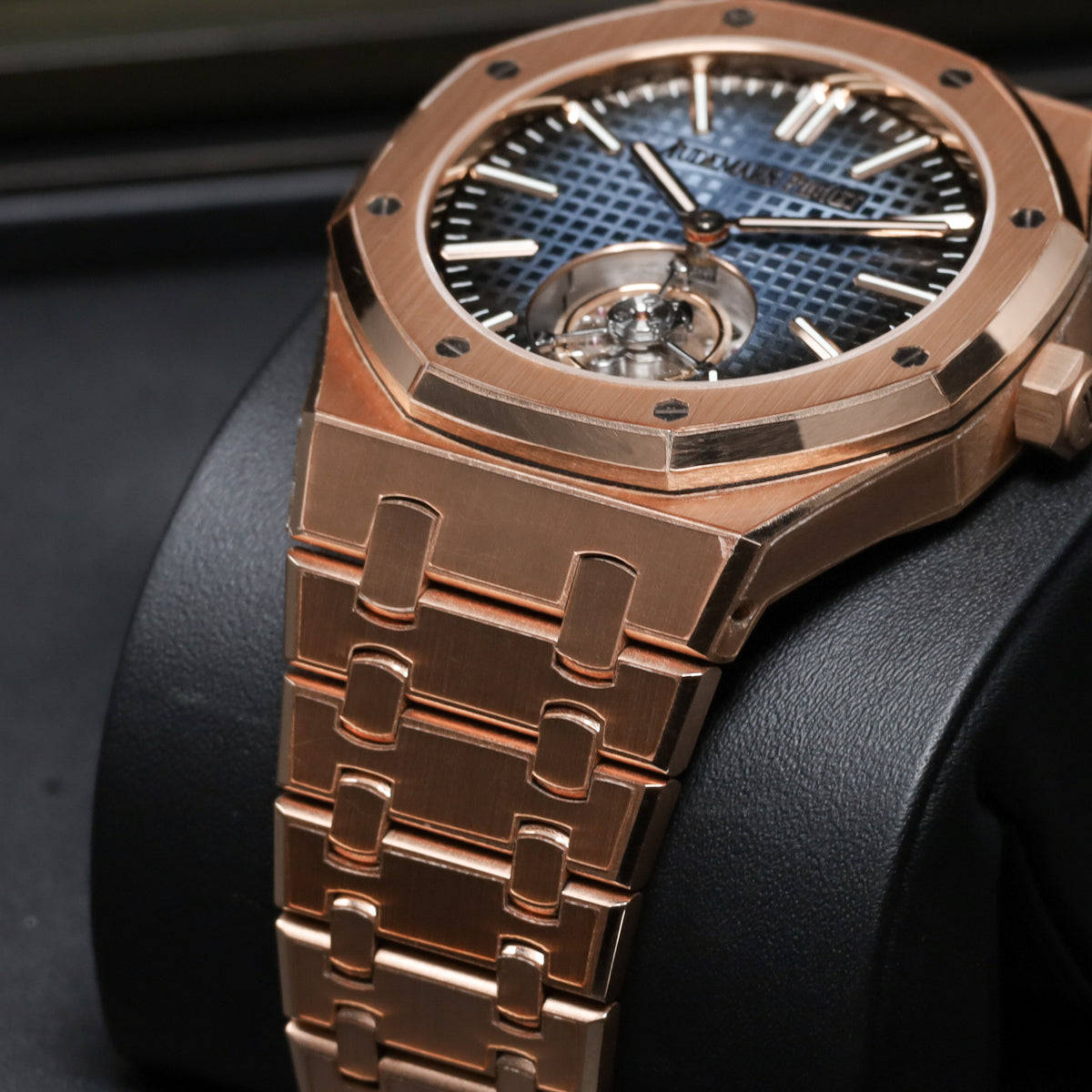 Audemars Piguet Royal Oak Tourbillon Complete 41mm 18k Rose Gold Blue Grande Tapisserie Dial 18k Rose Gold 18k Rose Gold Integrated Bracelet 26730OR.OO.1320OR.02