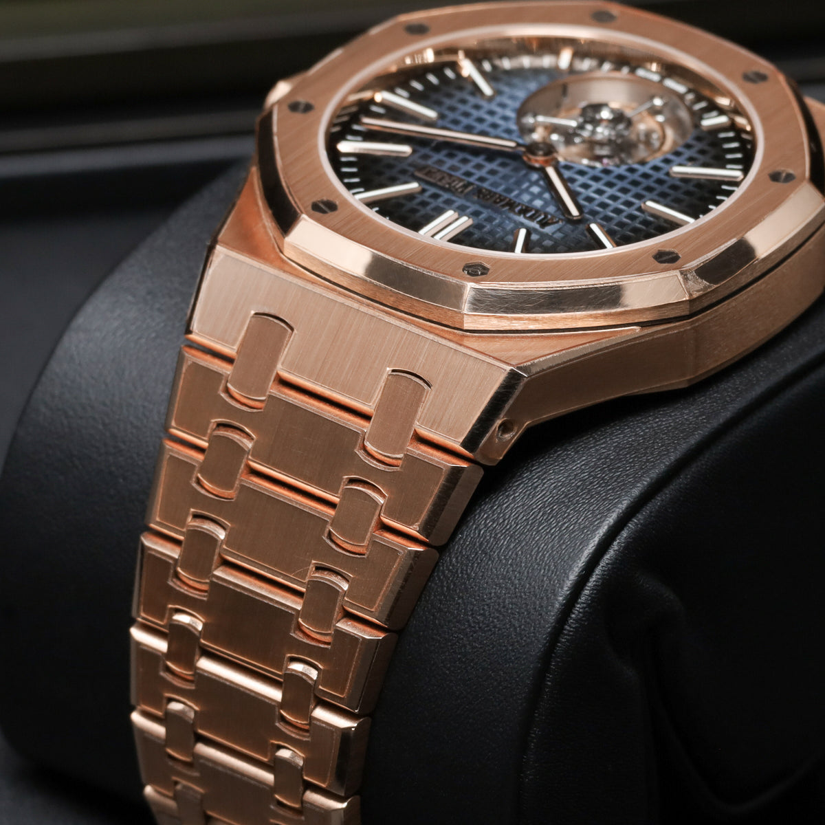 Audemars Piguet Royal Oak Tourbillon Complete 41mm 18k Rose Gold Blue Grande Tapisserie Dial 18k Rose Gold 18k Rose Gold Integrated Bracelet 26730OR.OO.1320OR.02