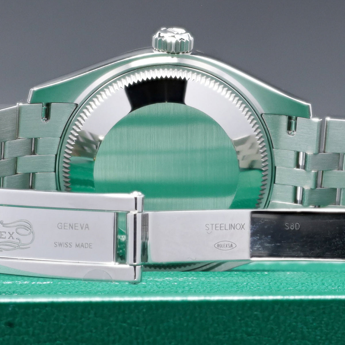 Rolex Datejust 2025 Complete 31mm Oystersteel Green Dial Fluted Bezel Jubilee Bracelet 278274