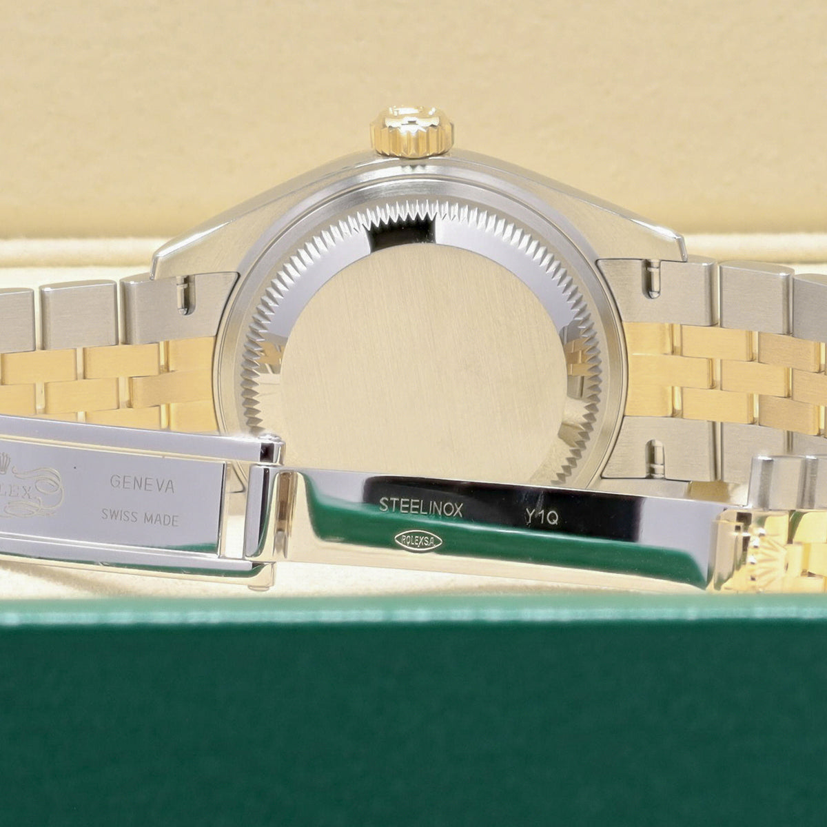 Rolex Datejust 2026 Complete 28mm Two Tone Champagne Diamond Dial Yellow Gold Fluted Bezel Jubilee Bracelet 279173