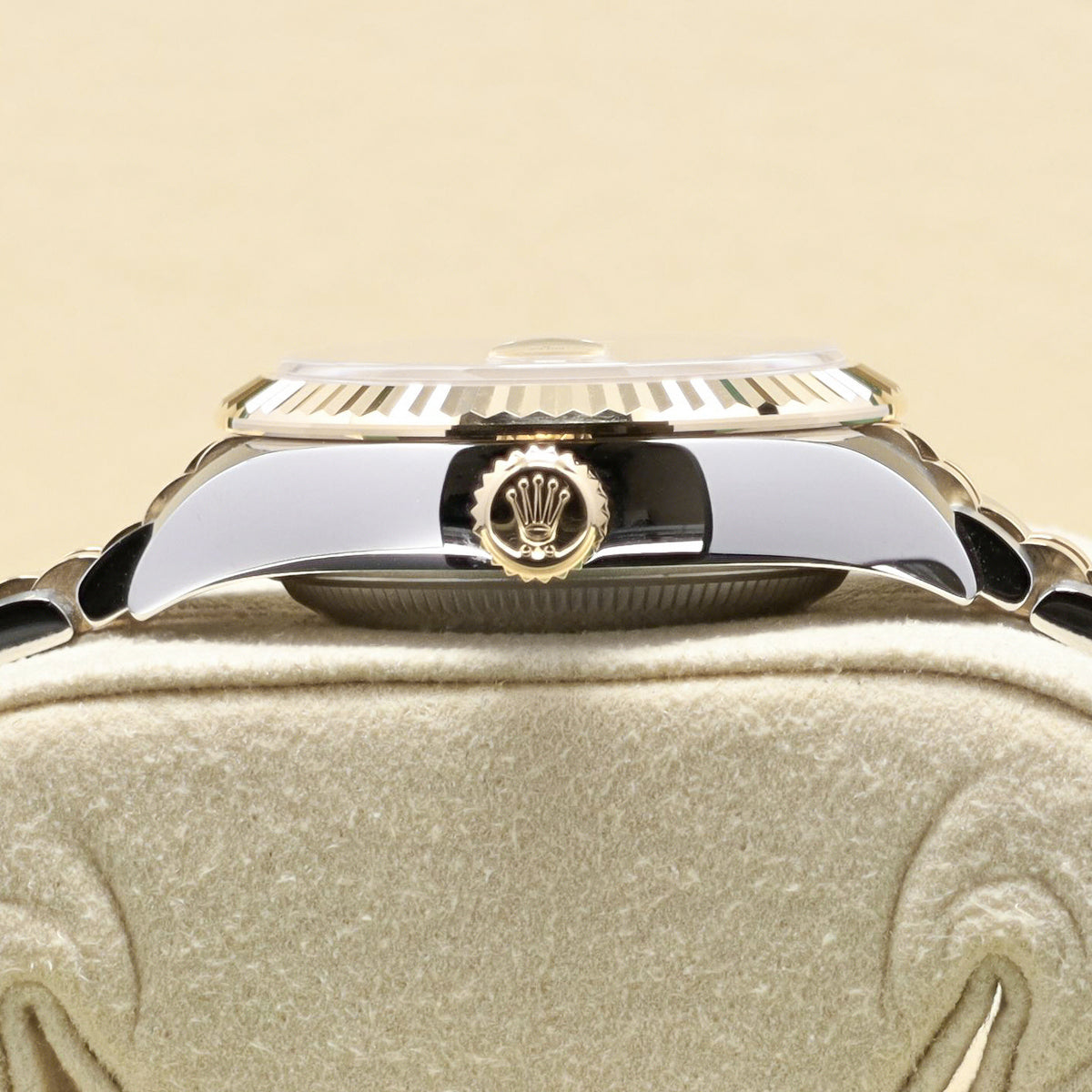 Rolex Datejust 2026 Complete 28mm Two Tone Champagne Diamond Dial Yellow Gold Fluted Bezel Jubilee Bracelet 279173