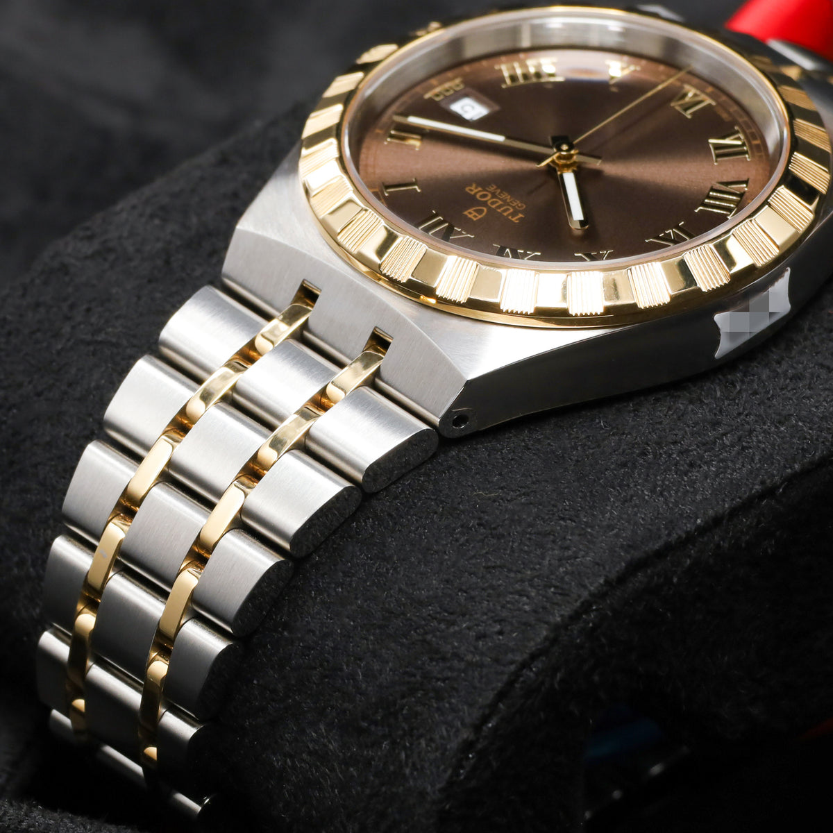Tudor Royal 2026 Complete 38mm Stainless Steel and Yellow Gold Chocolate Brown Dial Yellow Gold Notched Bezel Stainless Steel and Yellow Gold Integrated Bracelet 28503