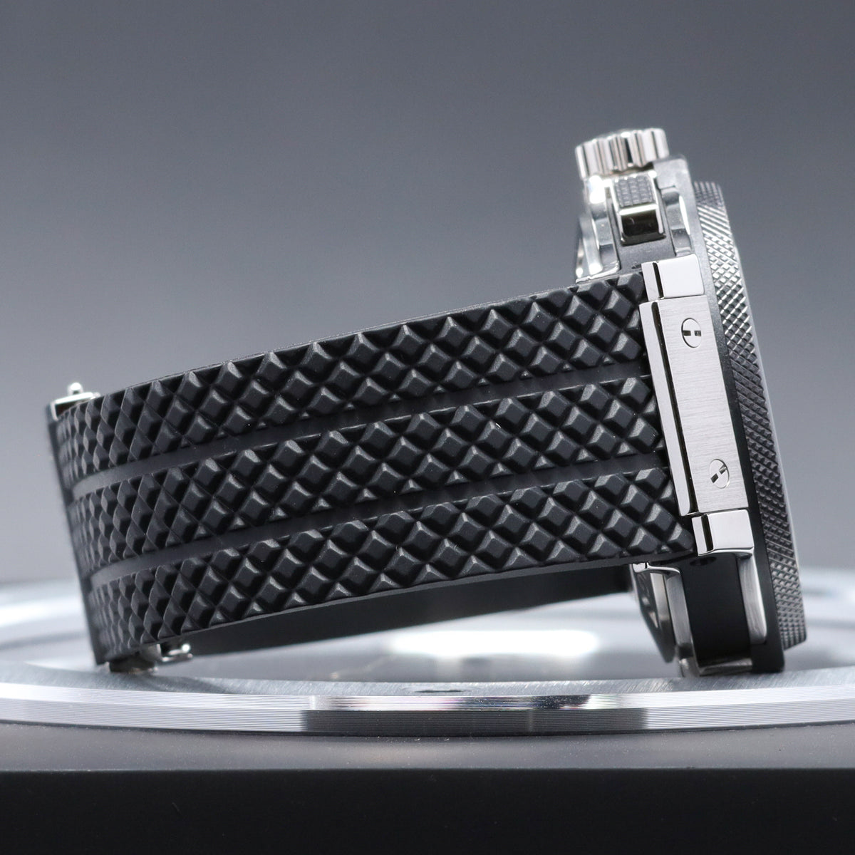 Hublot Big Bang 44mm Stainless Steel Carbon Fiber Dial Black Ceramic Bezel Black Rubber Strap 301.SB.131.RX