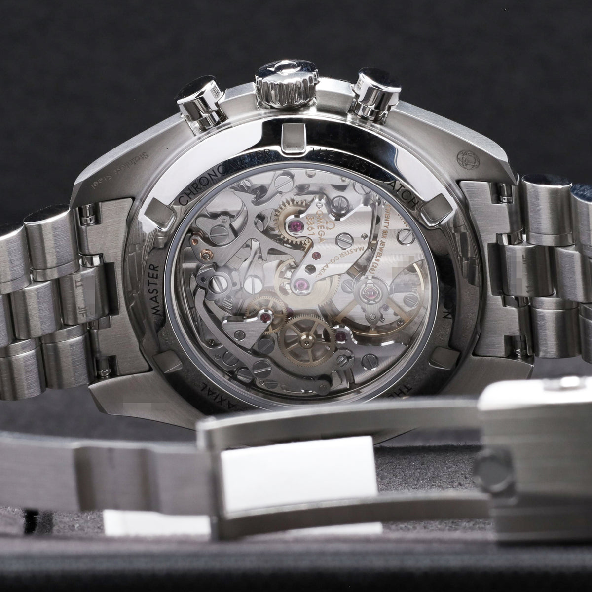 Omega SpeedMaster 2026 Complete 42mm Stainless Steel Black Lacquer with White Sub-Dials Black Ceramic Tachymeter Bezel : Stainless Steel Bracelet with Folding Clasp 310.30.42.50.01.004