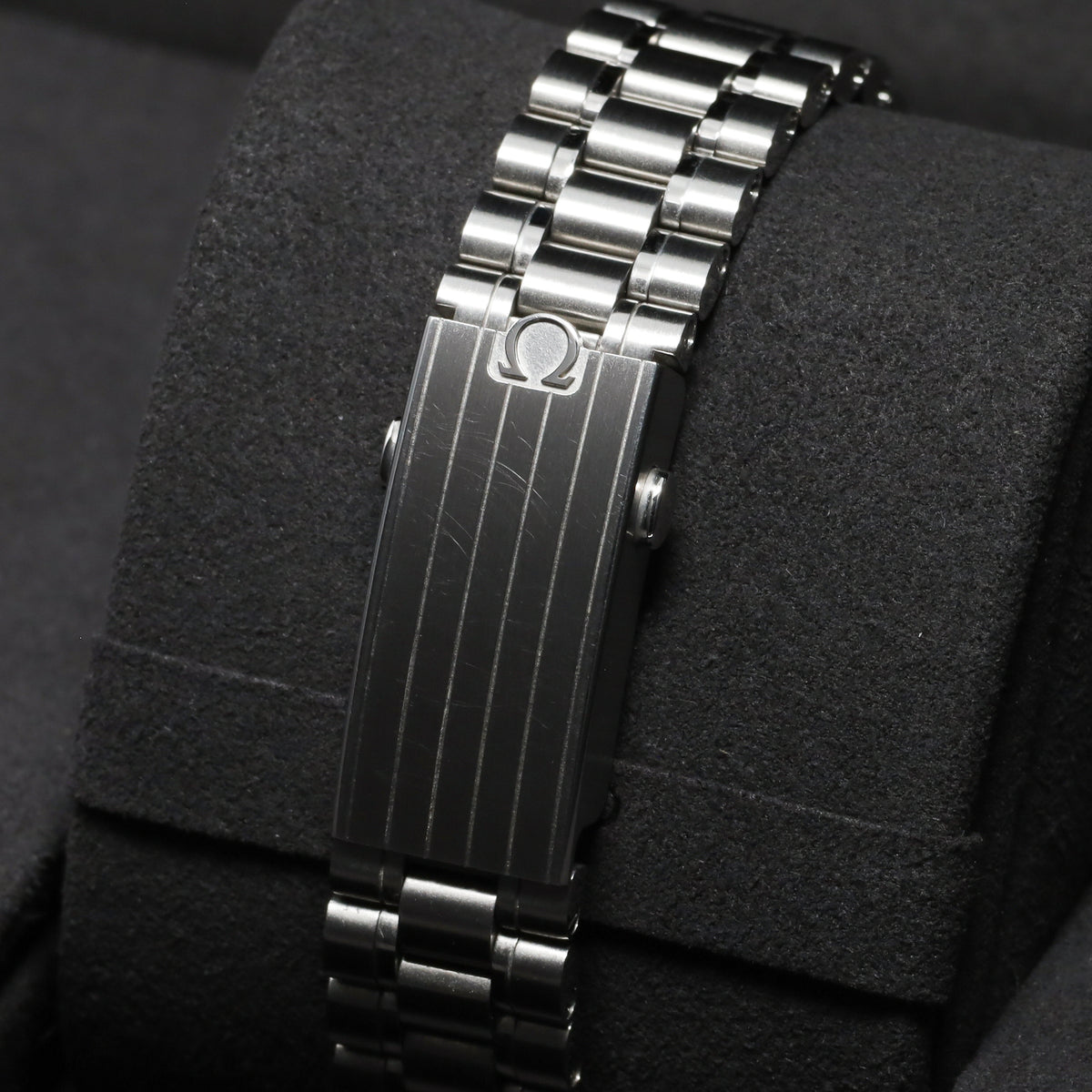Omega Speedmaster 2026 42mm Stainless Steel  White Lacquered Dial with Black Accents Fixed Black Anodized Aluminum Tachymeter Bezel  Stainless Steel Five-Link Bracelet with Foldover Clasp 310.30.42.50.04.001