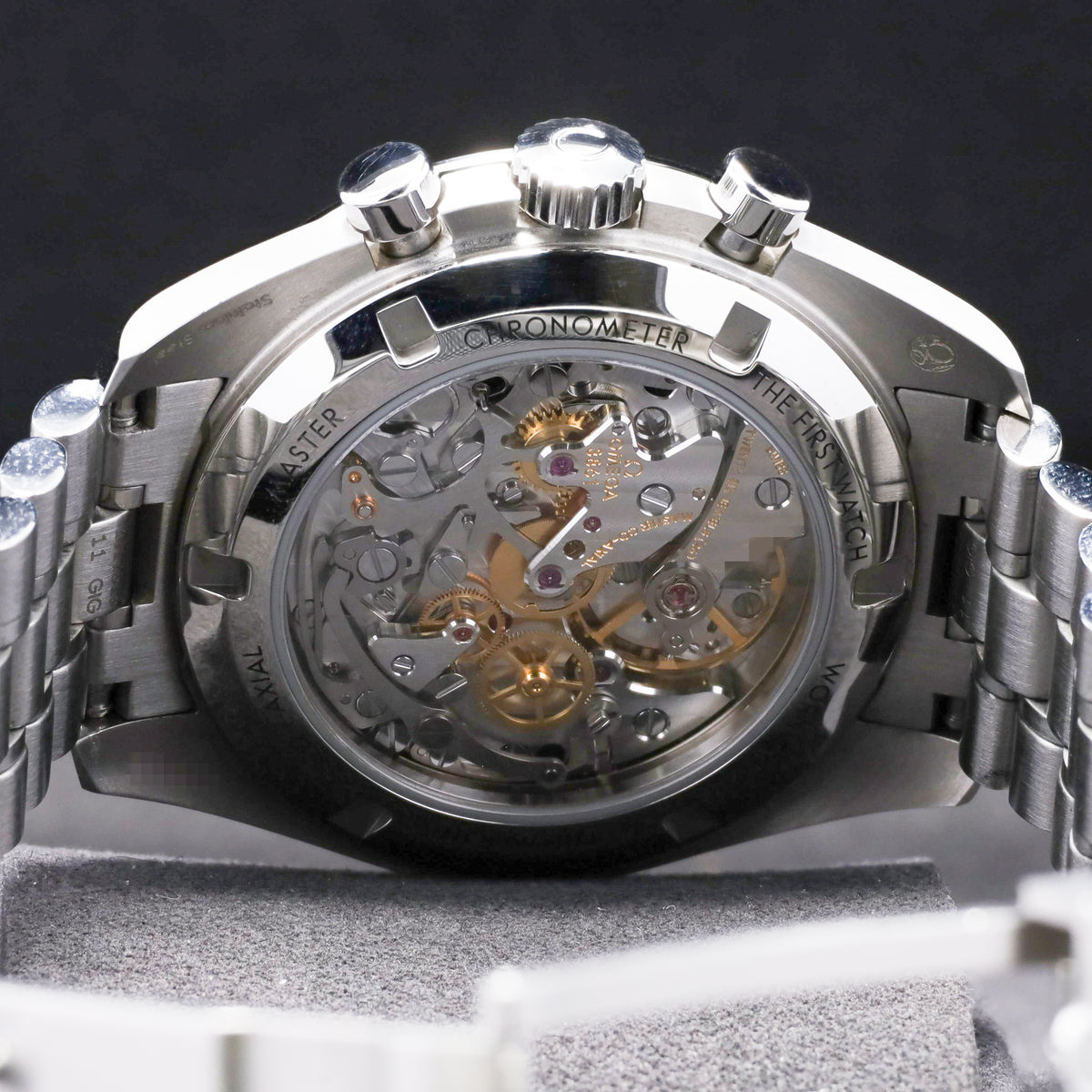 Omega Speedmaster 2026 42mm Stainless Steel  White Lacquered Dial with Black Accents Fixed Black Anodized Aluminum Tachymeter Bezel  Stainless Steel Five-Link Bracelet with Foldover Clasp 310.30.42.50.04.001