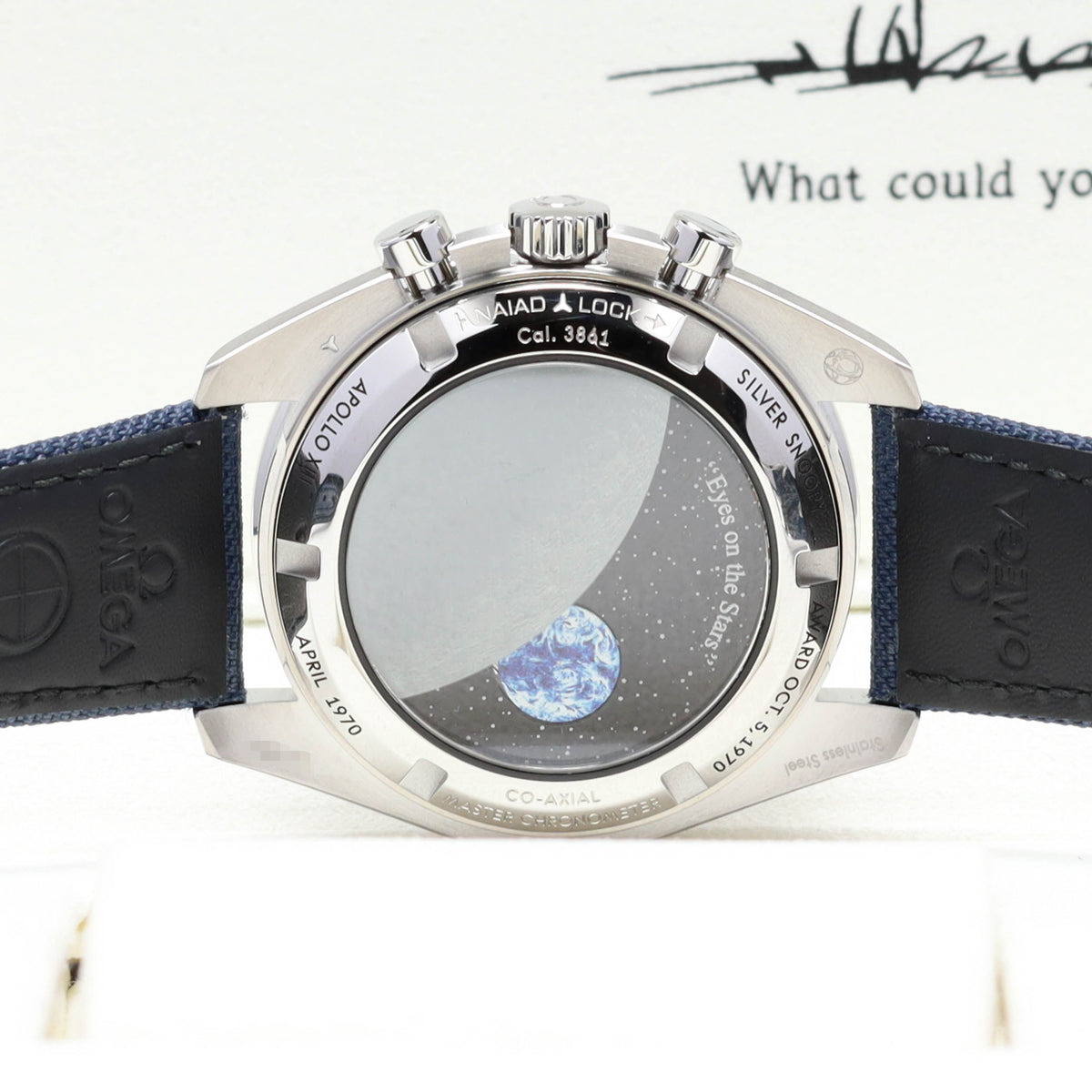 Omega Speedmaster 2026 Complete 42mm Stainless Steel Silver with Snoopy Subdial Blue Ceramic Bezel Blue Nylon Fabric Strap 310.32.42.50.02.001