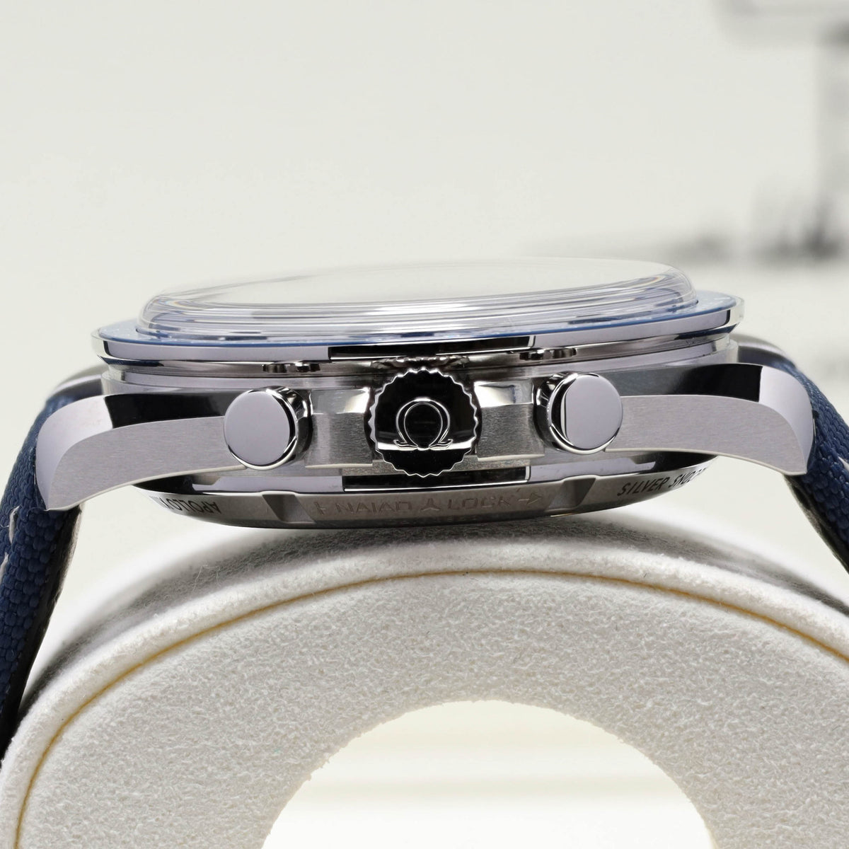 Omega Speedmaster 2026 Complete 42mm Stainless Steel Silver with Snoopy Subdial Blue Ceramic Bezel Blue Nylon Fabric Strap 310.32.42.50.02.001